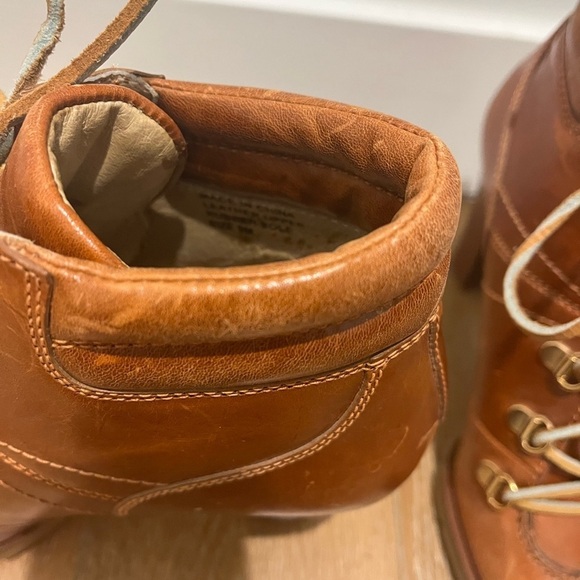 Gently worn Michael Kors lace up heeled boots size 9M upper leather - Picture 2 of 16